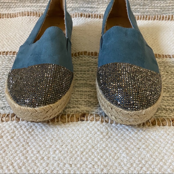 Brash Shoes Brash Blue Suede Espadrilles Shoes Poshmark